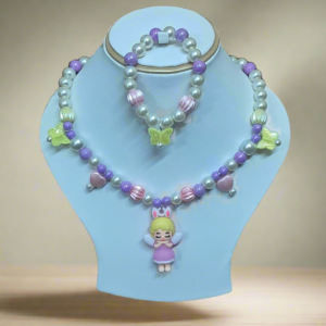 Purple Beads Necklace and Bracelet Set for Girls | GARIMAS