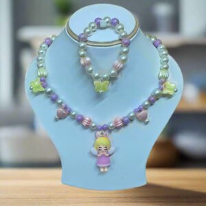 Purple Beads Necklace and Bracelet Set for Girls | GARIMAS