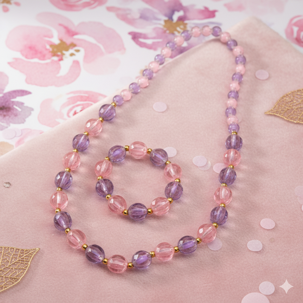 Gemini_Generated_Image_u9xxxuu9xxxuu9xx Purple Pink Acrylic Beads Necklace and Bracelet Set for Baby Girls | GARIMAS