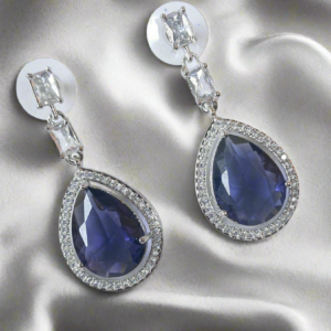 Purple Stone American Diamond Brass Drops | Garimas Lifestyle