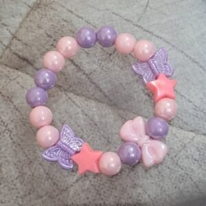 Girls Pink and Purple Necklace and Bracelet Combo | GARIMAS