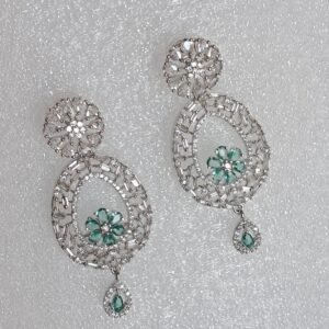 Aqua Green American Diamond Earring | Garimas Lifestyle