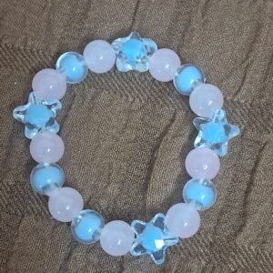 Pink Glass Beads Necklace and Bracelet Set for Girls | GARIMAS