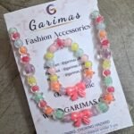 Girls Multicolor beaded Necklace with Bracelet | GARIMAS