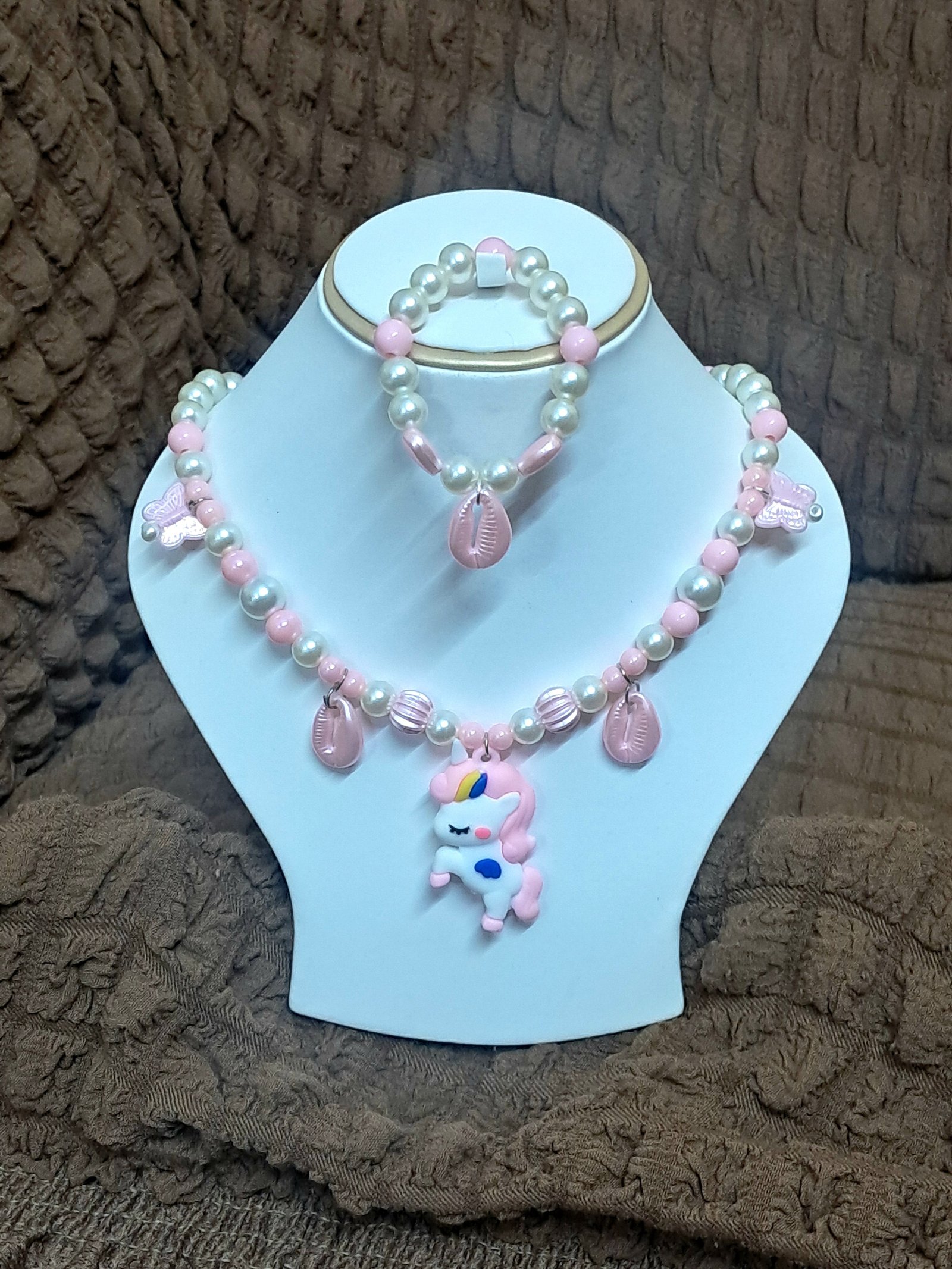 rn-image_picker_lib_temp_8c9eb7bf-04d4-441a-86ae-453d1403b5da Baby Pink Pearl Beaded Unicorn Necklace and Bracelet Set for Girls | GARIMAS