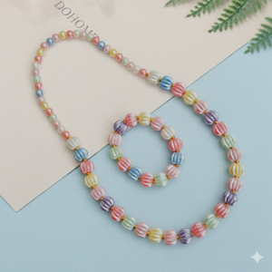 Multicolor Necklace and Bracelet Set for Baby Girls | GARIMAS