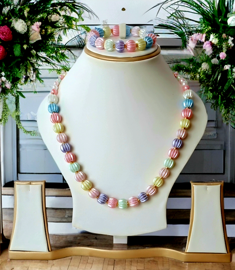 rn-image_picker_lib_temp_c3e4fd93-a4d3-4561-8cf5-102b7d5b8d32 Multicolor Necklace and Bracelet Set for Baby Girls | GARIMAS