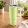 Garimas- Clazkit 1200ML Tumbler with Handle & Straw, Plastic Travel Cup, Leakproof Reusable Mug for Cold Beverages, Office, Gym & Car - GREEN Amazon.in: Home & Kitchen