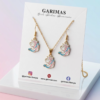 Garimas- Unicorn Charms Pendant and Earring Set for Girls with Golden Colour Chain